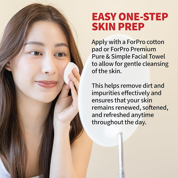 ForPro Premium Witch Hazel Toner, Alcohol-Free, Naturally Soothe, Tone & Hydrate Skin, Vegan, Fragrance-Free, 32 Fl Oz (Pack of 4)