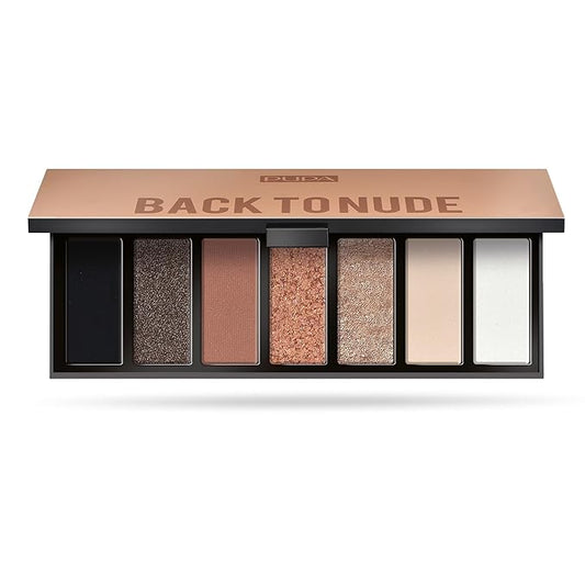 Pupa Milano Make Up Stories Eyeshadow Palette 001 Back To Nude - 7-Shade Shadow Collection with Matte, Satin, and Metallic Color Options - High Pigment Formula - Soft, Blendable Texture - 0.469 oz