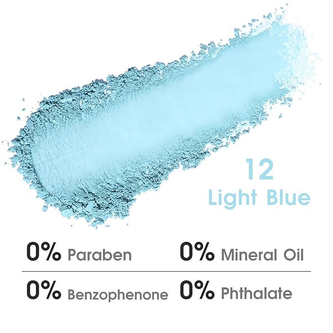 UCANBE Light Blue Single Eyeshadow Palette, Highly Pigmented Matte Eye Shadow Powder, Professional Long-Lasting Waterproof Makeup Palette