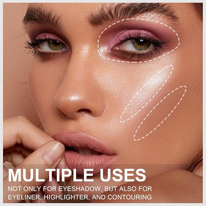 3PCS Eyeshadow Stick, Shimmer and Matte Cream Eye Shadow Brightener Sticks Eyeliner Pencil Crayon, Waterproof Long Lasting Eye Highlighter Stick Makeup (01+06+08)