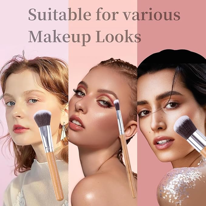 Makeup Brushes With Bag 11PCs Professional Makeup Brush Set，Premium Synthetic Foundation Concealer Powder Blush Eyeshadow Eyebrow Blending Travel Make Up Brushes(11 pcs)