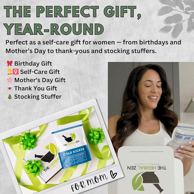 Cold Kicker Shower Steamers Aromatherapy for Sinus Relief - Adult Stocking Stuffer Christmas Gift - USA Made - Peppermint & Eucalyptus Shower Bomb Tablets - Soothing Natural Essential Oils (10 Pack)