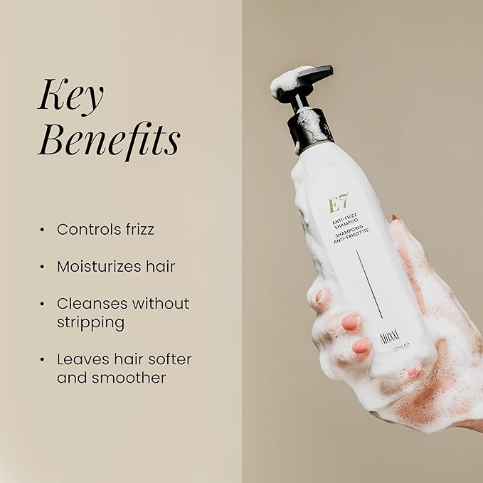 ALOXXI E7 Anti-Frizz Shampoo for Color-Treated Dry Damaged Hair Moisturizing & Strengthening with Cleansing Oils & Antioxidants, 33.8 Fl Oz