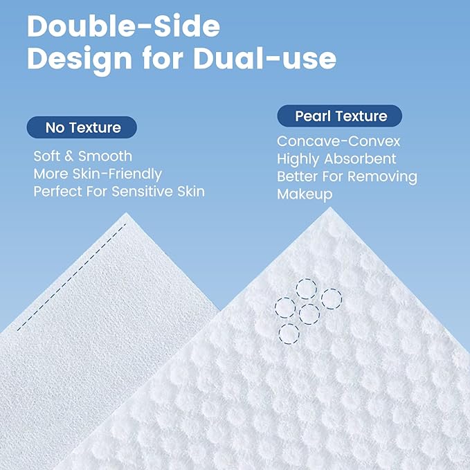 MSQ Face Towels, Disposable Face Towels, 60 Count Makeup Remover Dry Wipes, Soft & Skin Friendly Facial Towelettes Disposable, Lint- free, 1 Pack
