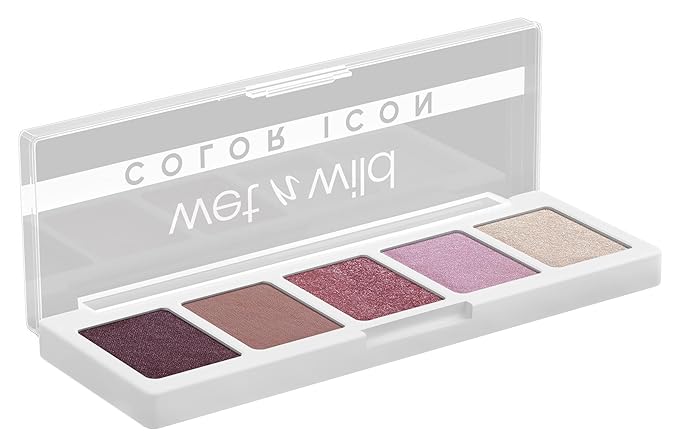 wet n wild Color Icon Eyeshadow Makeup 5 Pan Palette, Matte, Shimmer, Metallic, Long Wearing, Rich Buttery Pigment, Cruelty Free - Petalette