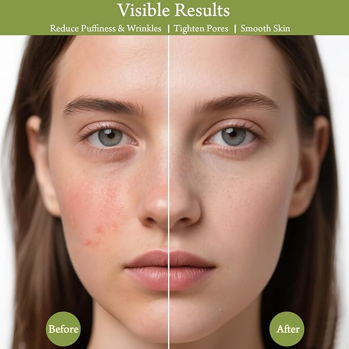 Real Perfection Gua Sha Facial Tools Face Roller for Wrinkles Jade Roller and Gua Sha Set, Scrubber Pore Brush Headband Skin Care Tools for Travel Skincare Routine Massaging Reducing Puffiness - Green