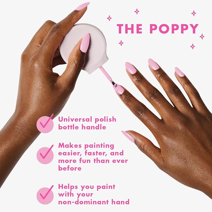 Olive & June Bolds Long Lasting Nail Polish Set | Includes 6 Shades (Bold & Unshaken, Art Class, Because I'm Green, Lily Blooms, CV, Hot Strawberry) + Top Coat | Vegan, Cruelty-Free | Salon-Quality