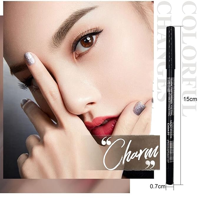 ADIMANIS 9PCS Colored Eyeliners Pen Set, Colored Eyeliner Pencils Pearl Eyeliner Kit Glitter Eye Liners for Women, Eye Shadow Pencil, Lip Liner, Professional Eye Makeup Set for Cosplay