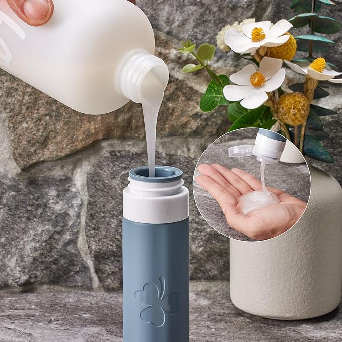 INSFIT Travel Bottles for Toiletries 23pack, TSA Approved Travel Size Toiletries, Airplane Essentials for Creams, Shampoo, Cosmetic Liquids