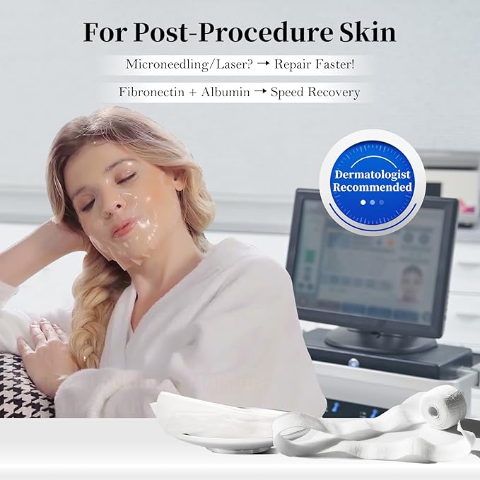 Bioactive Collagen Revitalizing Facial Mask for Women & Men Skin Care SPA,1+1 Packs Separated Essence and Powder Membrane, Moisturizing,Soothing,Repair,Firming, Anti-Aging (1 pair)