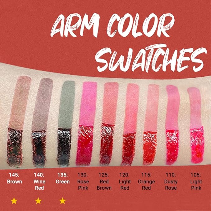 evpct Lip Tains Peel off, 3Pcs Peel off Lip Liner Tattoo Lip Stain Tint Gloss Makeup Set, Long Lasting Waterproof 24 Hours Matte Transfer-proof Color Stay Lipstick, Deep Green & Taupe & Brown