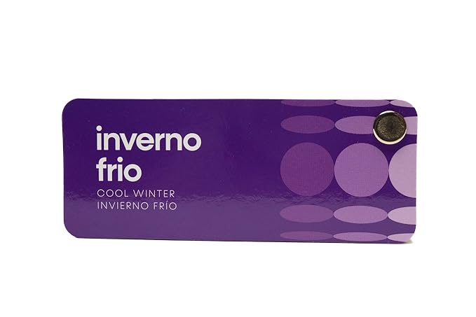 Multilingual Cool Winter Palette Color Fan by Studio Immagine, Personalized Color Guide for Cost Saving, Smart Shopping, Outfit & Wardrobe Planning; Inverno Frio/Invierno Frio