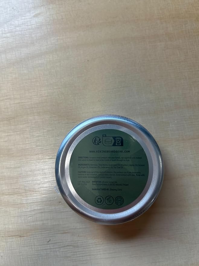 Striking Viking Beard Balm for Men - Leave in Beard Conditioner - Styling Balm Made with Naturally Derived Beard Butter, Argan & Jojoba Oils (2 Ounce (Pack of 1), Cedar Scent)