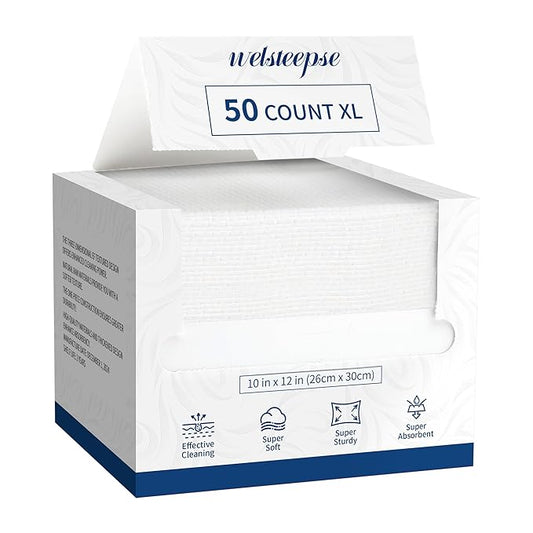 Disposable Face Towelettes, Makeup Remover Dry Wipes, Ultra Soft, 100% Biobased 50PCS