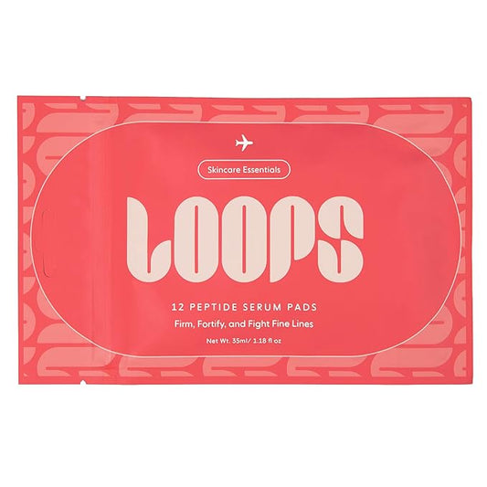 LOOPS Peptide Serum Korean Skincare - Firm, Fortify, and Fight Fine Lines - Anti-Wrinkle and Moisturizing Skin Care - Pre-soaked Veocell Embo Pad - Peptide Complex to Rejuvenate and Prejuvenate Face