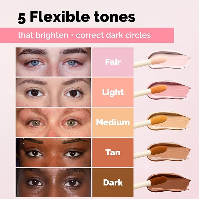 Elizabeth Mott Thank Me Later Under Eye Brightener & Primer – Hydrating Color Corrector for Dark Circles – Lightweight Concealer Base for Mature Skin, Light Shade 5ml