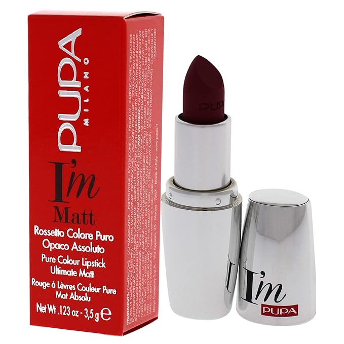 Pupa Milano I Am Matte Pure Colour Lipstick - 032 Fancy Mauve for Women - 0.123 oz Lipstick