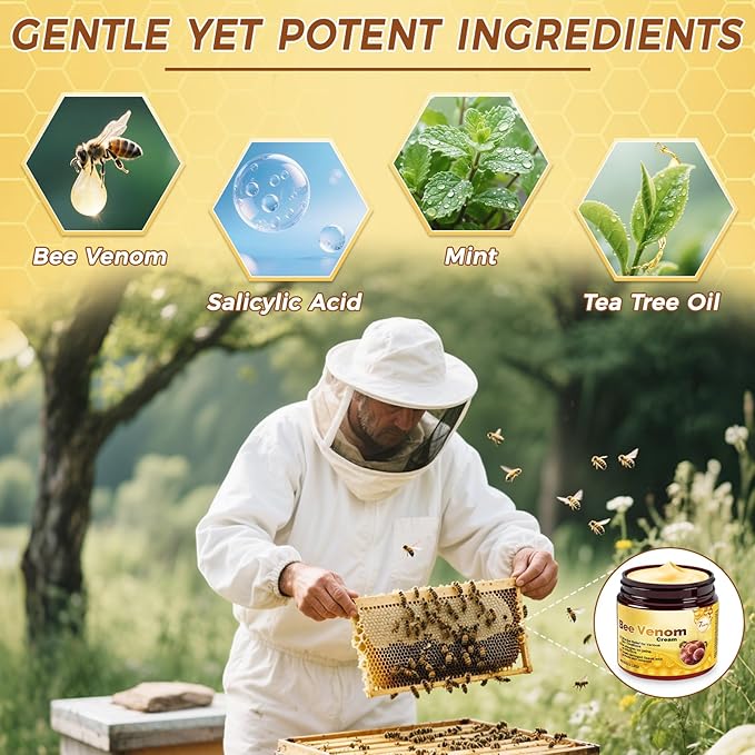 Bee Venom Skin Treatment Cream, Upgrade restoration Cream For All Skin Type (2 PCS)