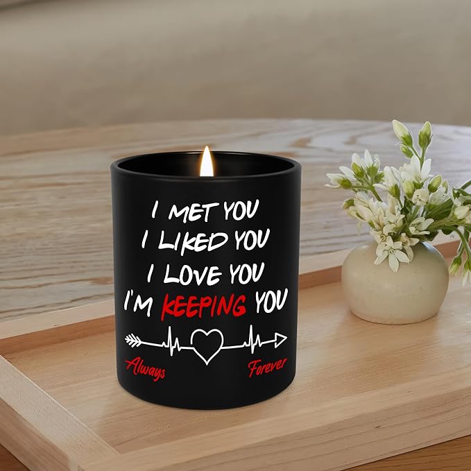 TEEZWONDER Christmas Anniversary Wedding Gifts for Women - Long Lasting Vanilla Lavender Candle 10 oz - Romantic Couple Gifts for Him Her, Gift for Boyfriend Girlfriend, Wife Husband Birthday Gift