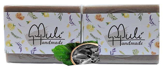 Natural Handemade Bar Soap for Men and Women with Essential oils, Scented Bar Soaps for Bath, Fragrance Regular Use Gift Set (Pack of 2) Dead Sea Mud
