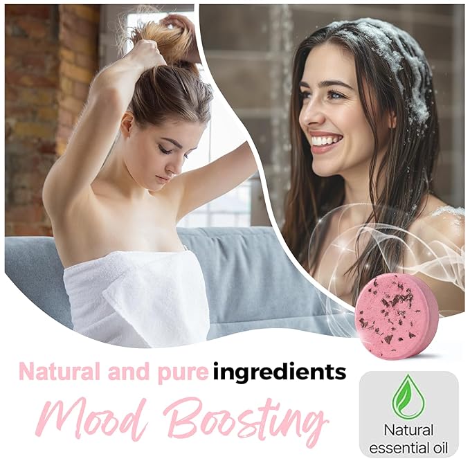 Shower Steamers Aromatherapy Birthday Gifts for Women - SWCANDY 8 Pcs Stocking Stuffers Gifts for Adults Mom Men Teen Self Care with Natural Essential Oils Relaxation Home SPA Christmas Strawberry