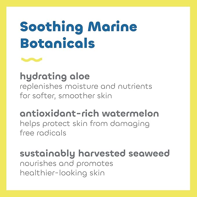 Seaweed Bath Co. Active Defense SPF 50 Sport Broad Spectrum Hybrid Sunscreen Cream, 3.4 Ounce, Sustainably Harvested Seaweed, Aloe, Watermelon