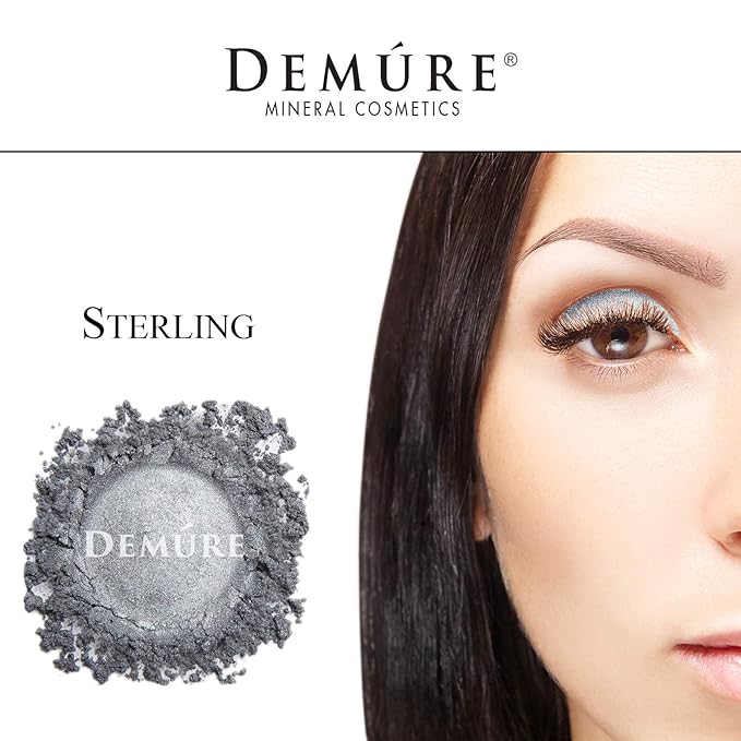 Demure Mineral Make Up (Sterling) Eye Shadow, Shimmer Eyeshadow, Loose Powder, Glitter Eyeshadow, Organic Makeup, Eye Makeup, Natural Makeup, Organic Eyeshadow, Natural Eyeshadow, Professional Makeup
