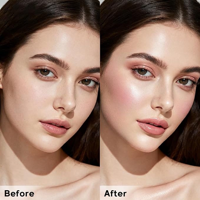 Color Nymph 3-Shade Contour Palette with Highlighter Bronzer Blush for Fair Skin - Highlighting & Contouring Makeup Palette to Sculpt + Glow, Vegan Cruelty-Free, Shimmer & Matte Travel Makeup Kit #01