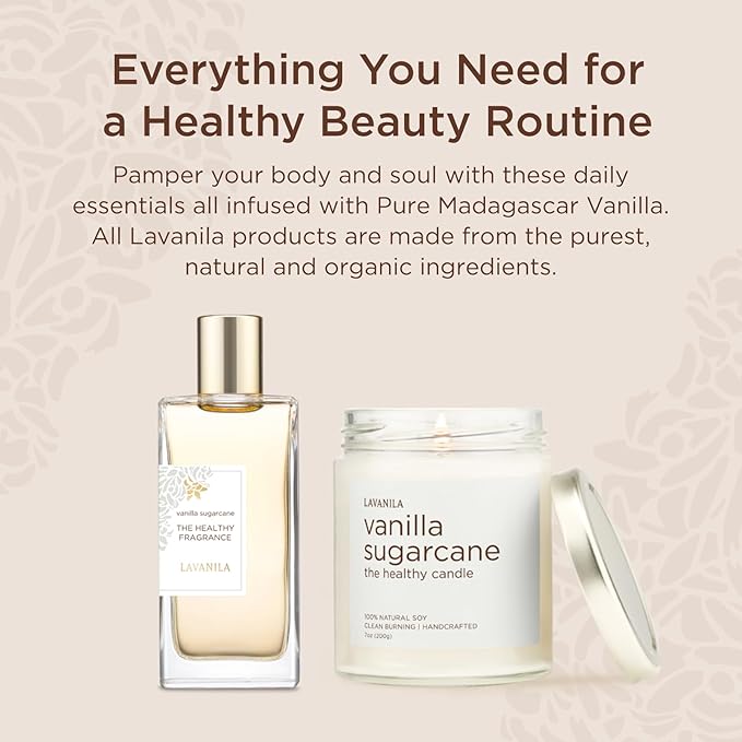 Lavanila Vanilla Sugarcane Perfume for Women, 1.7 Fl Oz - Clean and Natural Eau de Parfum Made In USA