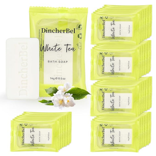 200 Pack 0.5oz Small Soap, Mini Dial Cleansing Bars Soap Bulk Travel Size, Individually Wrapped Toiletries Amenities for Hotel, Airbnb, Shelter, Camping and Travel