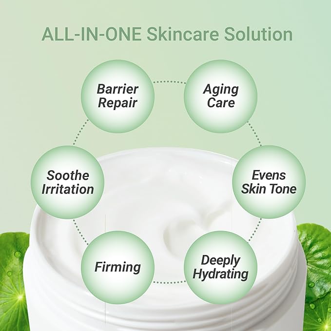 Meebak Cica Cream | Daily Repair Moisturizer with Niacinamide, Ceramide, & Retinol | Deep Hydration & Soothing | Locks in Moisture | Suitable for Sensitive Skin