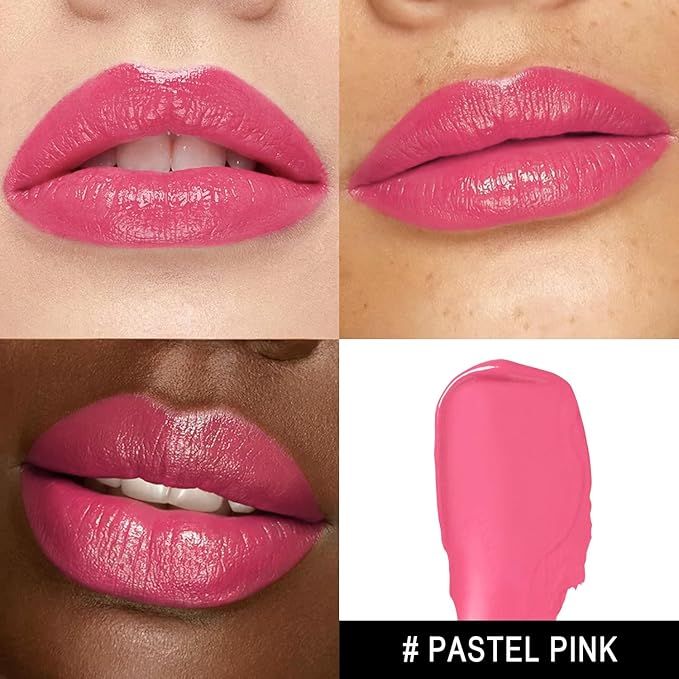 3Pc Moisture Lipsticks for Women Nude Pink Hot Pink Lipstick Hydrate Tinted Lip Balm for Dry Cracked Lips Glossy Lip Color, MA55/62/56