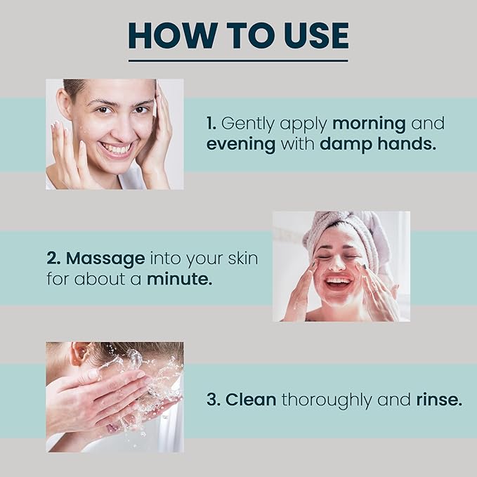 BelleCôte Paris Marine Collagen Anti Aging Cleanser - Lichen Extract & Peptides for Dull And Dehydrated Skin, Removes Impurities & Makeup Toxins | Organic Seaweed Facial Cleanser 4 fl oz