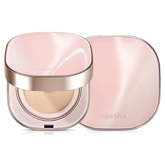 Mastina Natural Glow Cushion with Mastic Gum, 21 Color, 15g - Lightweight Foundation for Radiant and Hydrated Skin, Smooth Finish with No Greasy Shine