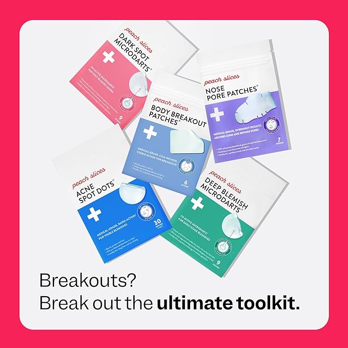 Peach Slices - Dark Spot Microdarts (9 ct) - Reduces Discoloration & Redness - Post-Pimple Patches - Niacinamide, Vitamin C, Hyaluronic Acid & Cica - Vegan & Cruelty Free - Korean Skin Care & Beauty