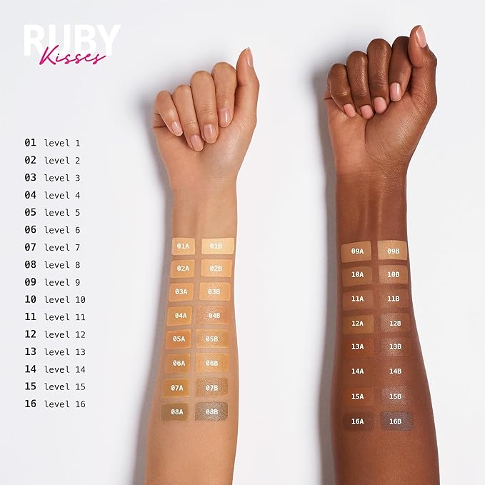 Ruby Kisses 3D Face Creator Cream Foundation & Concealer, 12 Hours Long Lasting, Medium to Full Coverage, Non-Greasy, Ideal for Makeup & Contour Palette (Level 13)