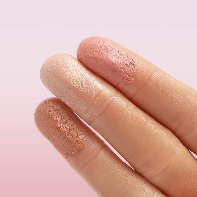 Cheek Palette: Bronzer, Highlighter, Blush Palette for Dewy Skin, Lit from Within by Dermaflage, 10g/.35oz