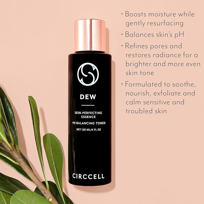 CIRCCELL Dew pH Perfector - pH Balancing Toner – Facial Essence and Primer for Even Skin Tone, Refined Pores & Radiant Complexion – Hydrating & Brightening Skin Treatment for All Skin Types