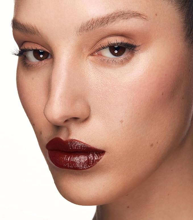 MAKE Beauty Cream Supreme Long-Lasting Lipstick. High Impact Hydrating Lip Color with Emollient Moisturizing Formula. Creamy Semi-Glossy Lipstick - Shade, Red Rock