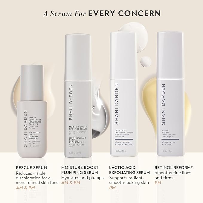 Shani Darden Rescue Serum with 10% Azelaic Complex, Lightweight Hydrating Azelaic Acid Serum for Face with Oat Kernel & Aloe Extracts, Helps Skin Redness & Acne, Non-Comedogenic, Vegan, 1 fl oz