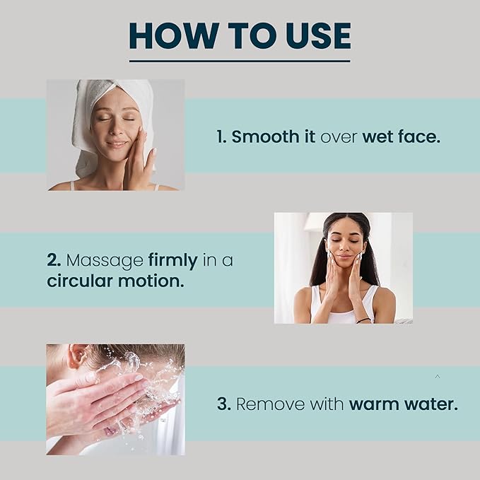 BelleCôte Paris Marine Volcanic Mud Face Cleanser - Detoxifying Clay Oily & Combination Skin, Pore Reduction and Acne | Ideal Face Cleanser for Men & Women Especially After a Vigorous Workout