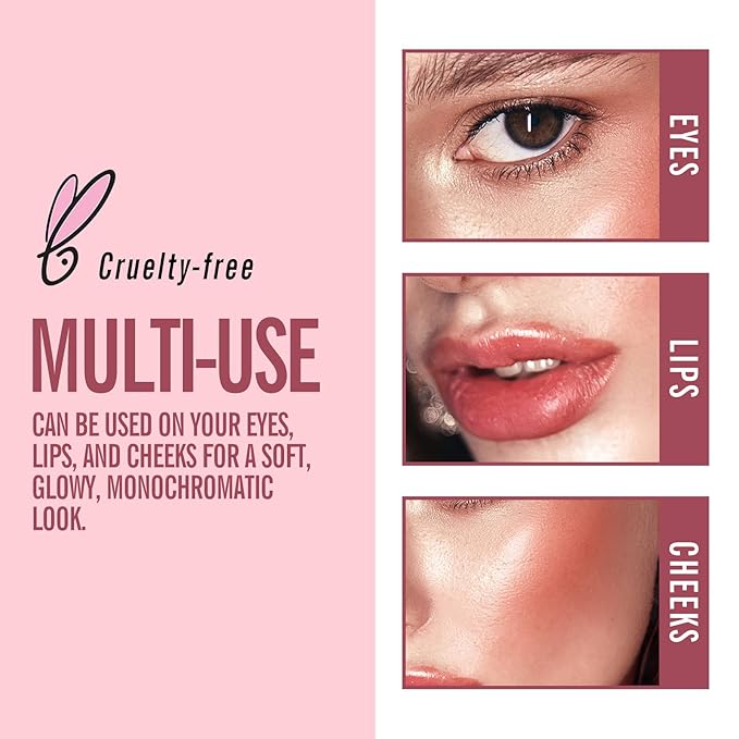KIMUSE Multi Stick Trio Face Makeup, Cream Blush Stick for Cheeks & Lips, Contour Stick & Highlighter Makeup Sticks for All Skin