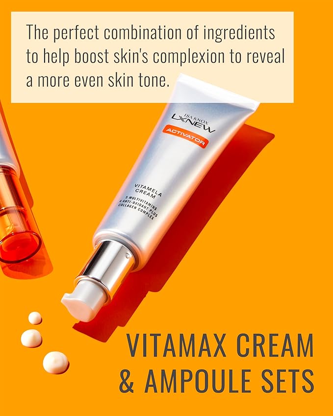 ISA KNOX AGE FOCUS VITAL COLLAGEN Hydra Gel Cream, LXNEW VITA MAX Ampoule, LXNEW VITAMELA Cream (15 ml/3.89 fl oz) - Korean Skin Care by LG Beauty. Vitamins C, B12 & E.