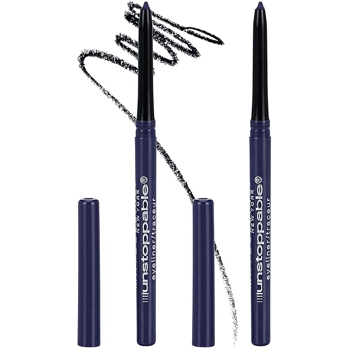 Maybelline Unstoppable Waterproof Mechanical Blue Eyeliner Pencil, Easy to Apply, Smooth Glide, Up to 24 Hour Wear, Sapphire, Pack of 2