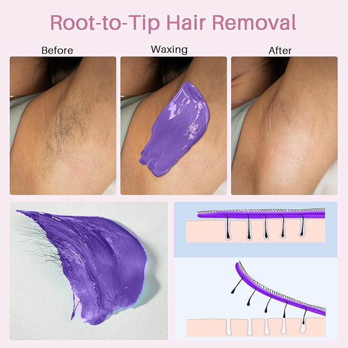 BLITZWAX Brazilian and Bikini Waxing Kit for Women, Hard Wax Warmer for Face, Legs, and Body, At Home Hair Removal Kit, Beginner Friendly, Quick Heating, Frost Reverb Digital Wax Pot