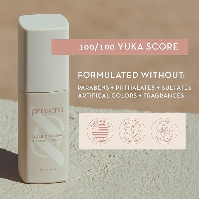 Dose of Glow Vitamin C Serum- Hydrating and Brightening Serum with Peptides, Hyaluronic Acid, Niacinamide and CoQ10. Firms Skin and Reduces Dark Spots and Fine Lines. 1 fl oz