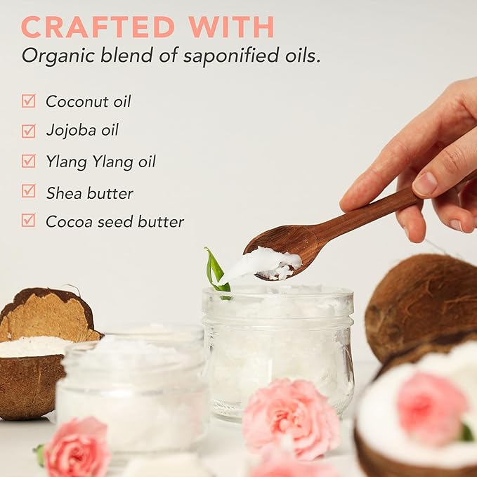 Bar Soap for Shaving - USA Made with Organic & Natural Ingredients, Shave Bar for Women, Vegan Soap with Shea Butter & Coconut Oil, Provides Rich Lather and Reduces Ingrown Hair & Razor Bumps