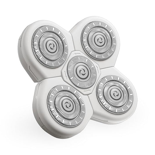 Freebird FlexSeries BodySmooth Rotary Blade Refill for Women - Gentle Shave for Sensitive Skin, 5 Contouring Heads, 50+ Shaves, Mess-Free Cleanup