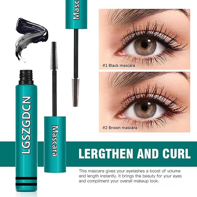 Mascara black eyeLash for Liquid Extensions Sensational Washable Long-Lasting Keep Your Lashes Thick And Waterproof Smudge-Proof Hypoallergenic 10.8g/0.39 OZ (Black)