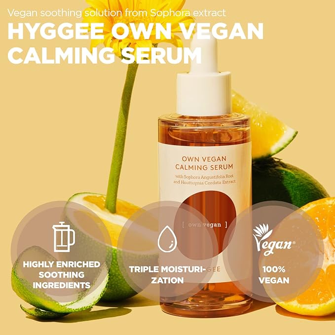 Own Vegan Calming Serum - Intensive Soothing Face Serum - Highly Concentrated Formula with Sophora Flavescens Extract, Hyaluronic Acid and Panthenol - Moisturizing Ampoule Skincare 1.69 fl.oz.